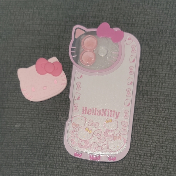 Hello Kitty Other - Hello Kitty Pink Silicone Phone Cover with Bow Design
